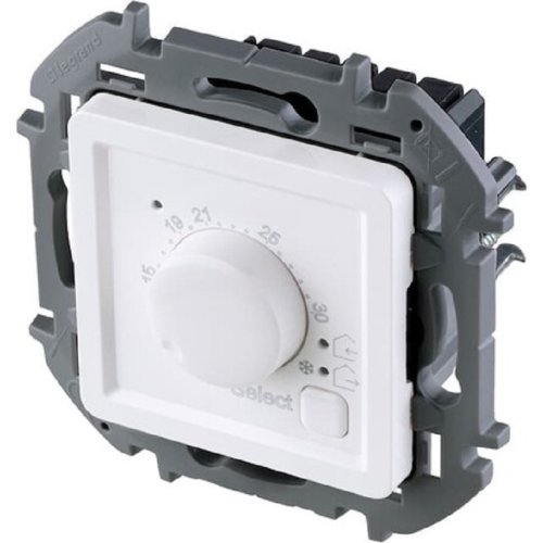 Терморегулятор механический с датчиком без рамки Legrand Inspiria 0С +30С белый фото Терморегулятор механический с датчиком без рамки Legrand Inspiria 0С +30С белый картинка